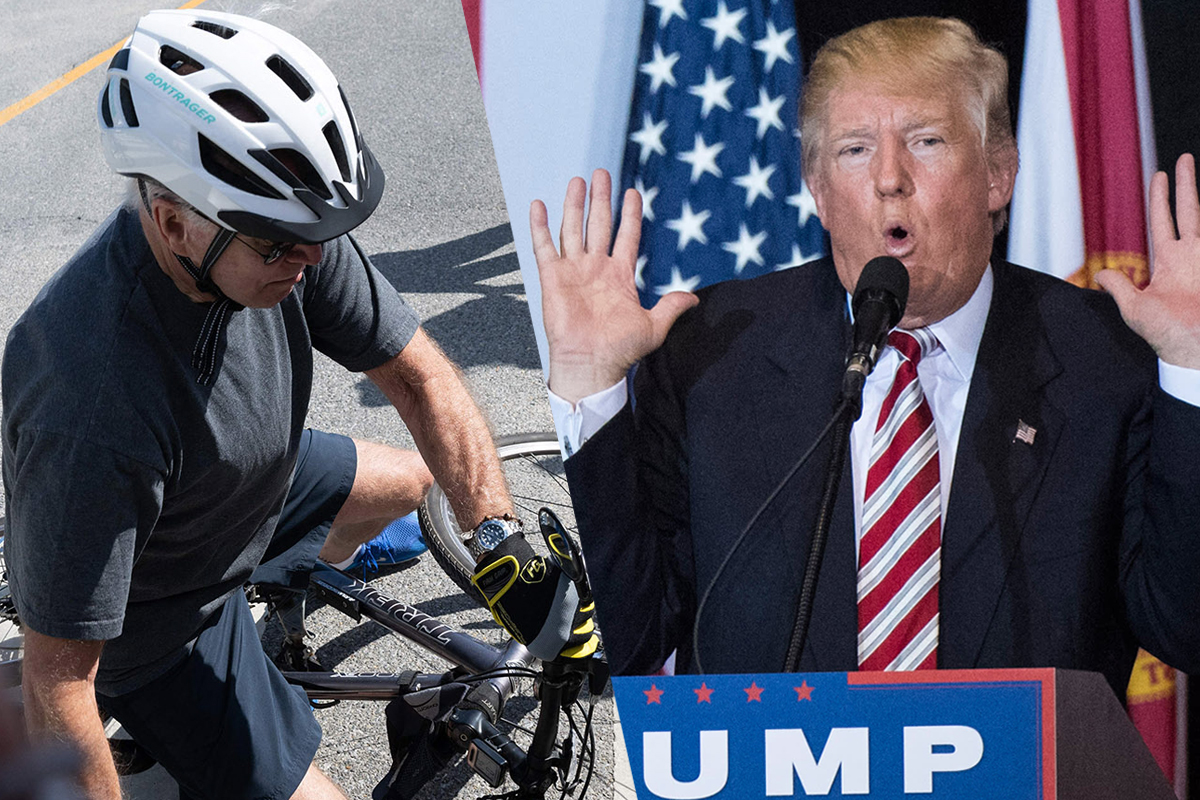 Baydenin yıxılmasından sonra Tramp bir daha velosiped sürməyəcəyinə söz verdi - FOTO/VİDEO