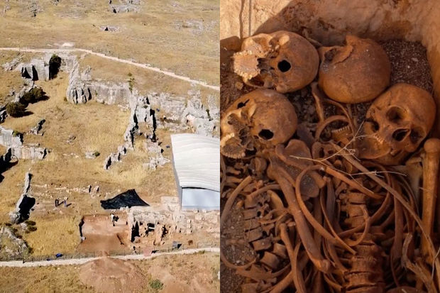 Türkiyədə içində dörd skelet olan 1800 illik məzar tapıldı