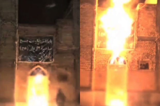 İranda xalqa divan tutan radikal “Bəsic” qüvvələrinə məxsus baza yandırıldı - VİDEO