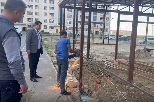 В Баку снесены незаконные постройки - ФОТО/ВИДЕО
